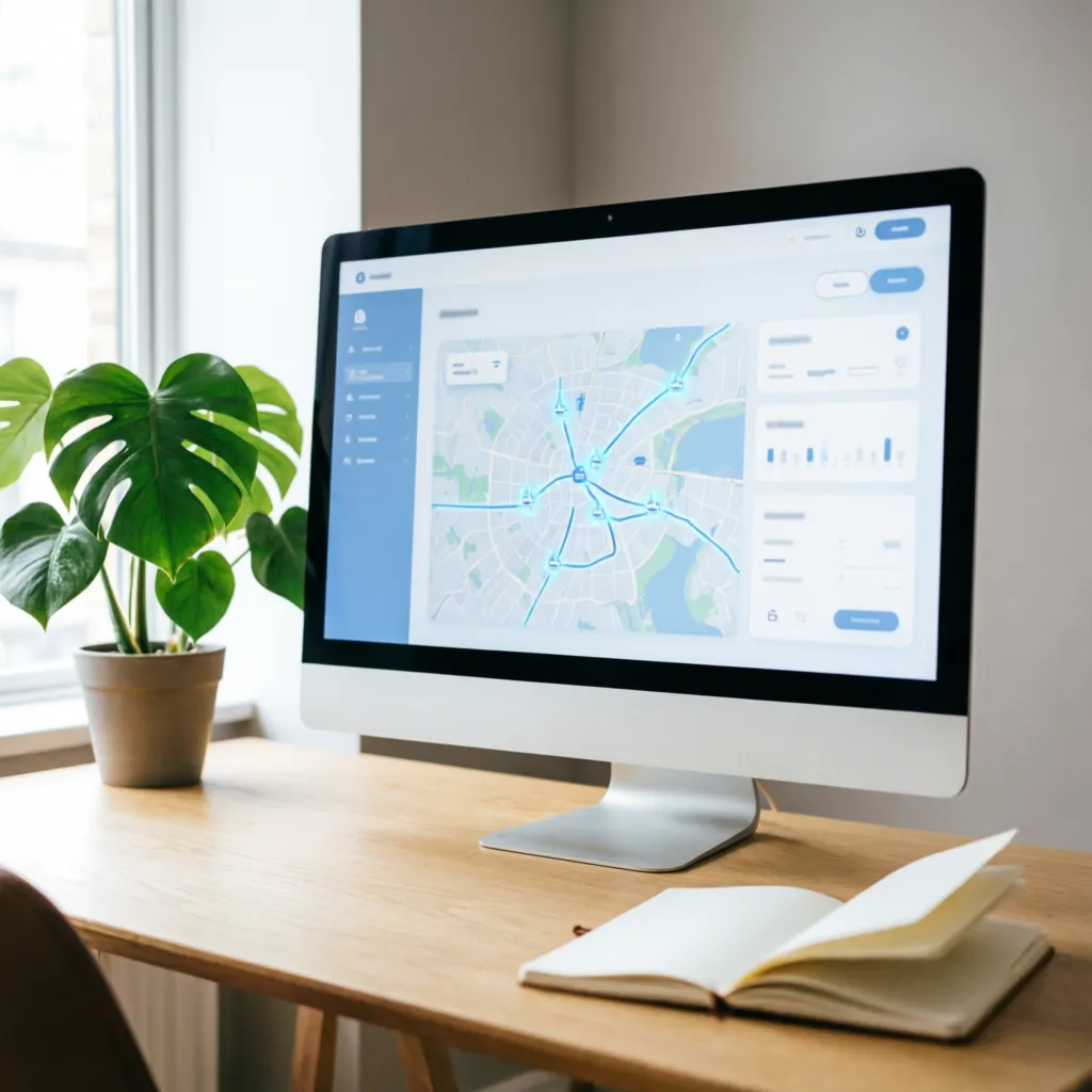 SaaS-кабинет логистики Skyline на мониторе